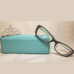TIFFANY&CO 2095 HAVANA BLUE EYEGLASSES WITH CASE